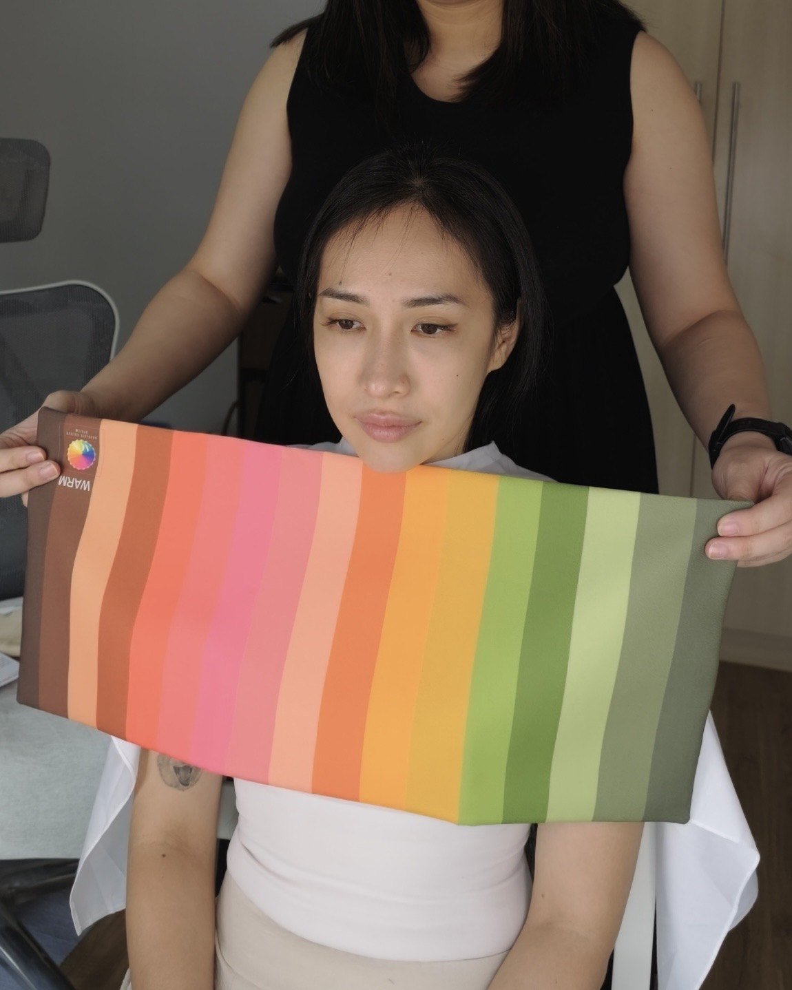 A client being draped