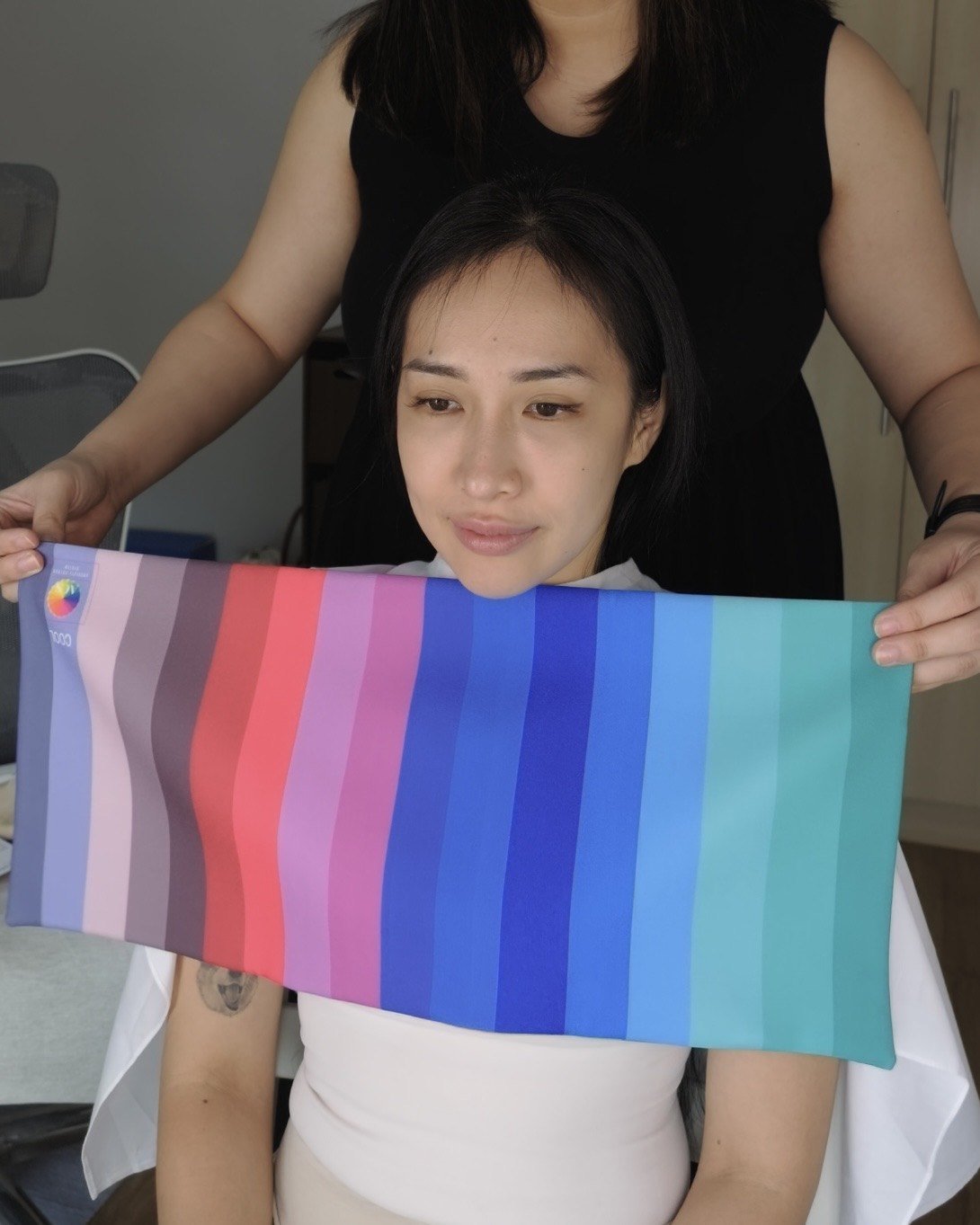 A client being draped